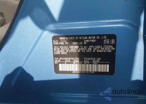 2012 Nissan Leaf Sv/Sl из США, поврежденный, VIN JN1AZ0CP8CT017394